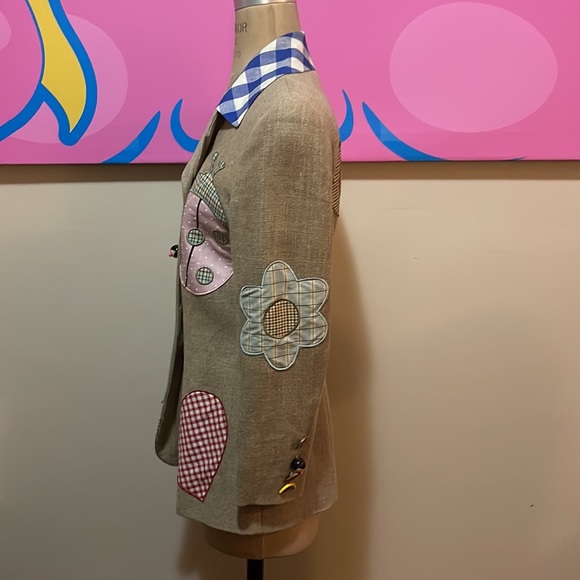 Moschino Cheap Chic Linen Butterfly Lady Bug Blazer - Picture 10 of 16